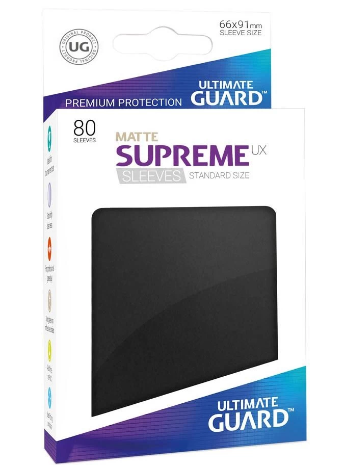 UG Supreme UX Sleeves - Standard Matt Schwarz (80 St.) 1 UG Supreme UX Sleeves - Standard Matt Schwarz (80 St.)